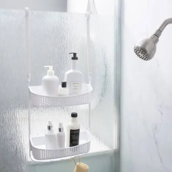 Bath Bliss 2 Way Convertible Shower Caddy White {8}