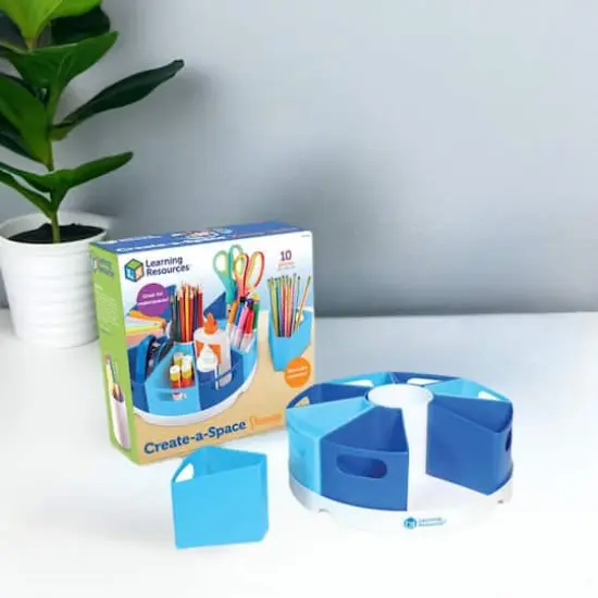 Learning Resources Create-A-Space Blue Storage Center {5}