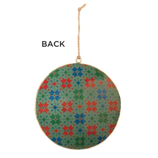 6" Ski & Snowboard Forest Metal Disc Ornaments Set {6}