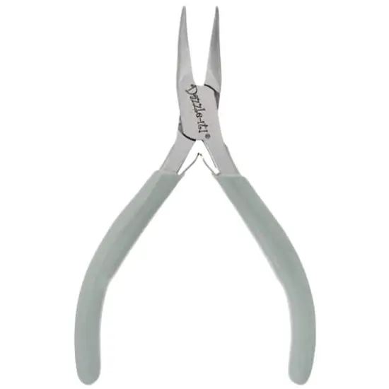 John Bead 4.75" Multi Purpose Classic Slim Stainless Steel Bent Nose Jewelry Pliers {1}