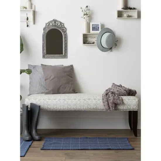 DII&reg; French Blue Variegated Plaid Recycled Yarn Rug Set, 2ft. x 3ft. {5}