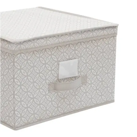 Simplify Jumbo Gray Boho Storage Box {4}