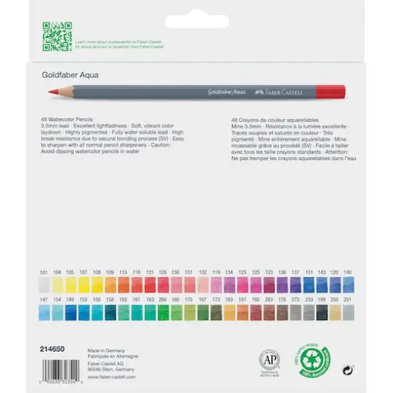 Faber-Castell® Goldfaber Aqua 48 Color Watercolor Pencil Set {8}