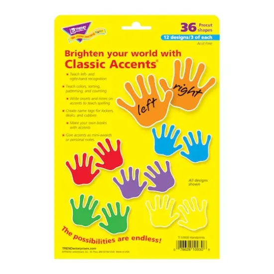 Trend Classic Accents&reg; Handprints Variety Pack, 3 Packs of 36 {4}