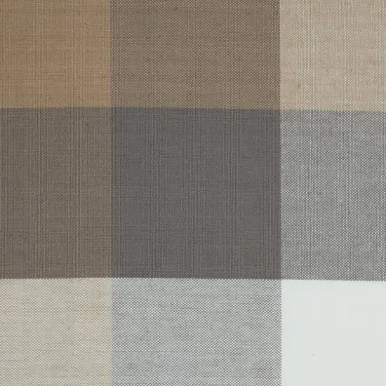 DII&reg; 84" Tri Color Check Tablecloth Stone {5}