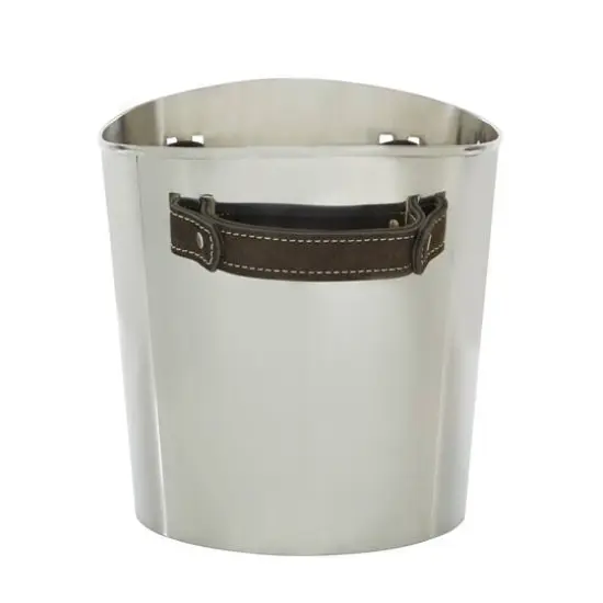 12" Silver Stainless Steel Contemporary Wine Rack {5}