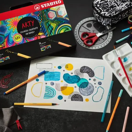 STABILO&reg; 68-Piece ARTY 34 point 88 & 34 Pen 68 Hero Set {6}