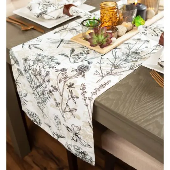 Botanical Print Table Runner 14" x 108" {6}
