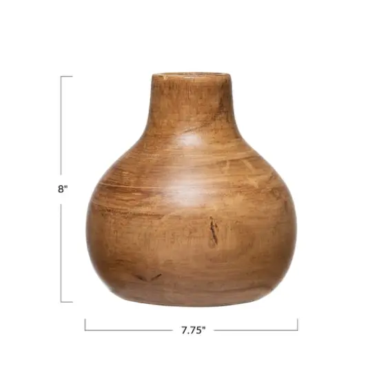 Hello Honey&reg; Brown Paulownia Wood Vase {5}