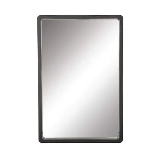 36" Black Contemporary Wood Wall Mirror {1}