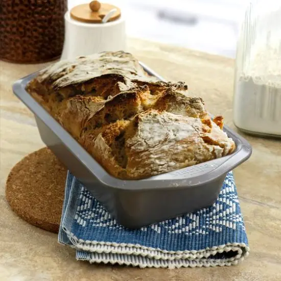 Martha Stewart Gray 9" Nonstick Carbon Steel Loaf Pan {4}