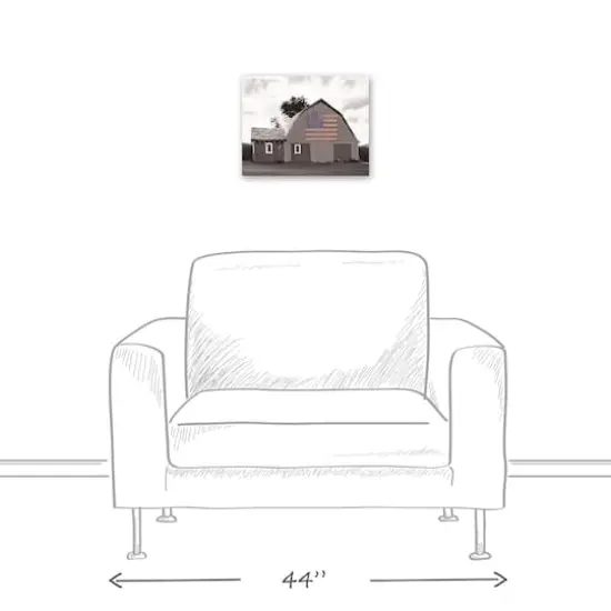 Distressed Barn Flag Canvas Wall Art {6}