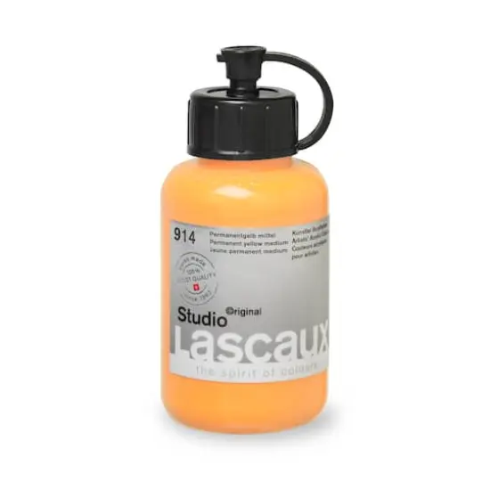 Lascaux Studio Acrylic Paint, 85mL 914 Permanent Yellow Medium {4}