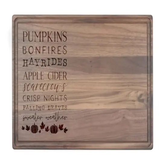 17" Autumn Things Walnut Cutting Board {1}