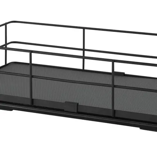 Organize It All Matte Black Slide Out Shelf Organizer {9}