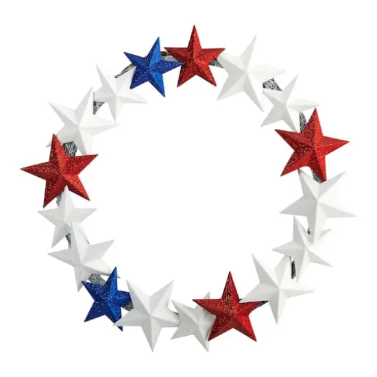 21" Americana Wreath with Stars {1}