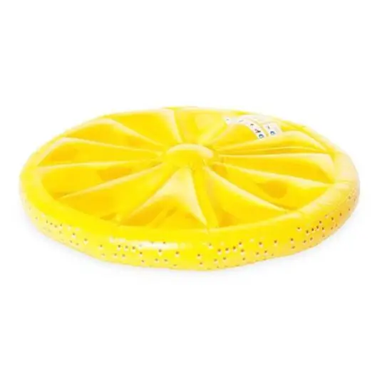 Pool Central 5ft. Inflatable Lemon Fruit Slice Lounger Raft {6}