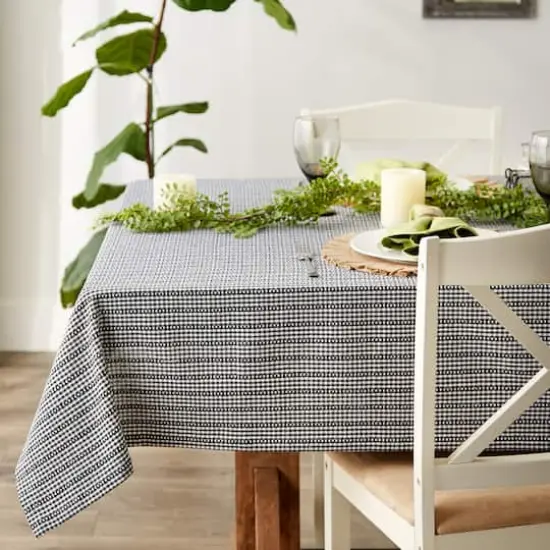 DII&reg; Black Farmhouse Gingham Tablecloth {5}