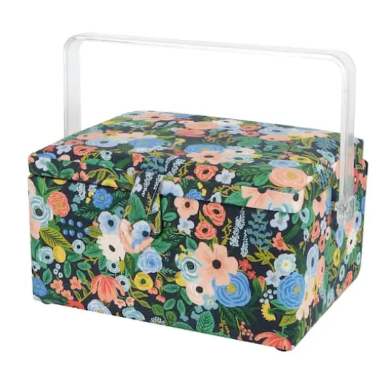 11.5" Blue Floral Sewing Basket by Loops & Threads&reg; {1}