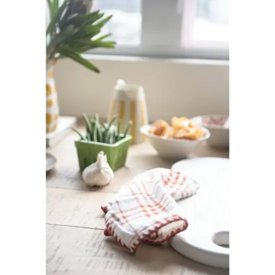 Hello Honey&reg; Plaid Cotton Napkins With Embroidered Edge, 4ct. {3}