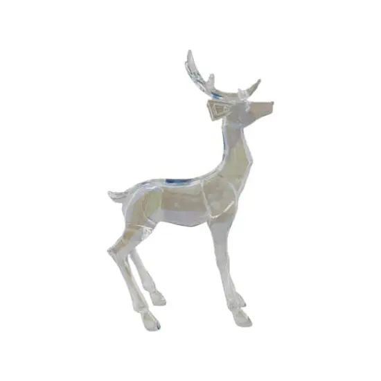 10.75" Iridescent Acrylic Standing Reindeer Tabletop Décor by Ashland® {4}