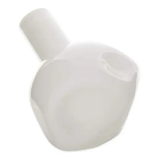 6" White Abstract Vase {3}