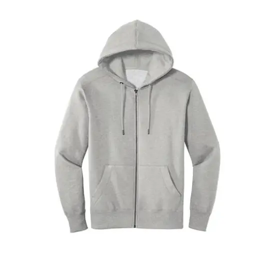 District&reg; Perfect Weight&reg; Fleece Full-Zip Hoodie Heathered Steel {1}