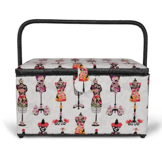 Dritz&reg; X-Large Gray Dress Forms Sewing Basket {6}