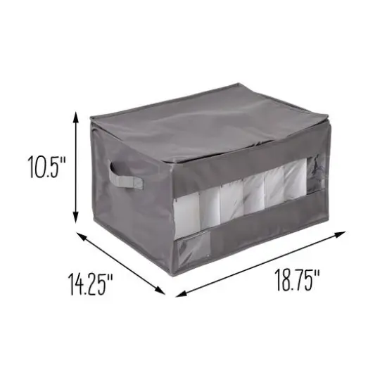 Honey Can Do Gray Stemware Storage Box {12}