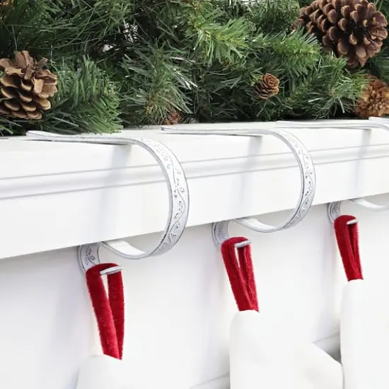Haute Decor MantleClip&trade; Holly Whitewashed Stocking Holders, 2ct. {3}