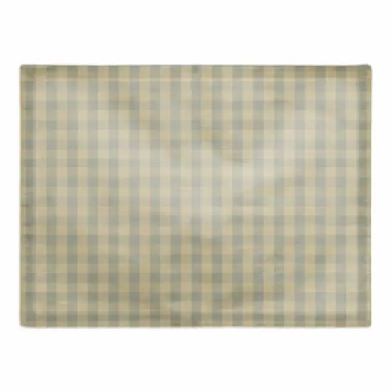 Plaid Cotton Twill Placemat Tan {1}