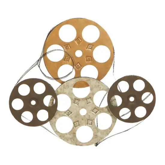 Brown, Silver & Gold Metal Vintage Wall D&eacute;cor {1}