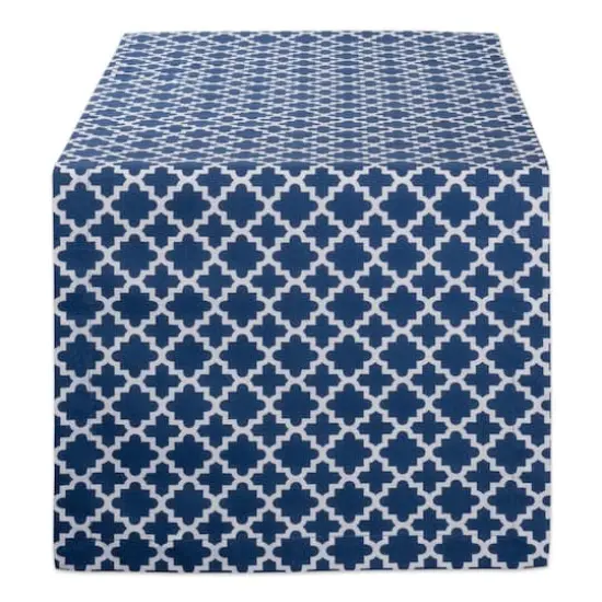 DII&reg; 72" Nautical Blue Lattice Table Runner {1}