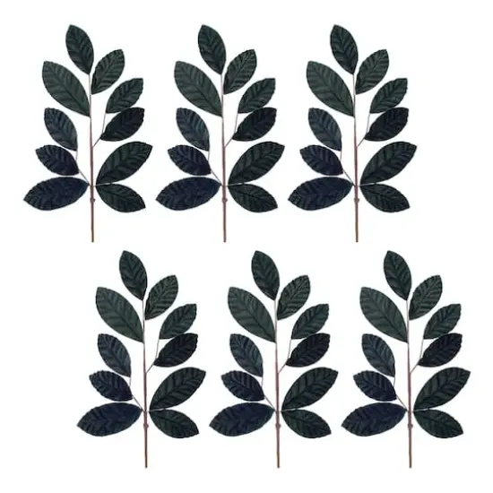 25" Forest Green Leaf Spray, 6ct. {1}
