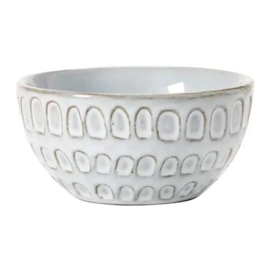 Hello Honey&reg; 4" White Debossed Stoneware Bowl Set, 4ct. {6}