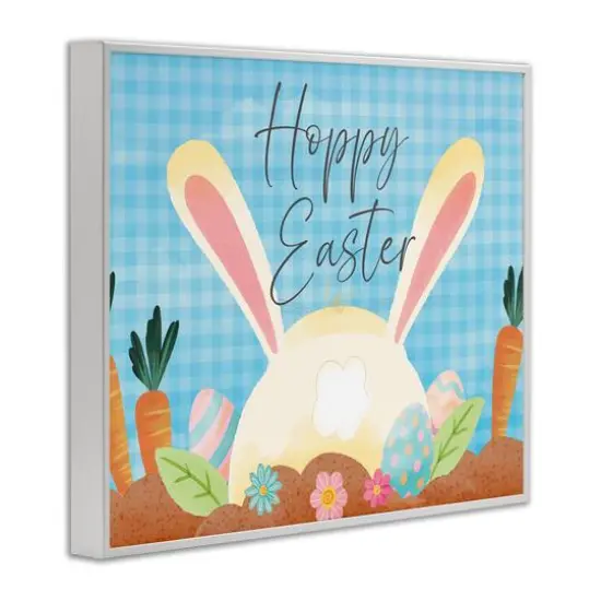 Stupell Industries Happy Easter Spring Carrot Garden Framed Giclee Art White {4}