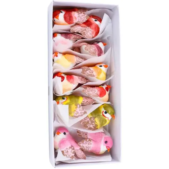 JAM Paper Assorted 2" Floral Accessories Birds, 12ct. {1}