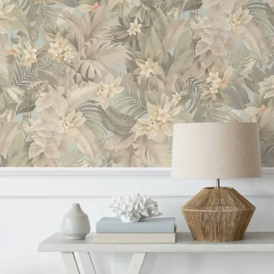 Tommy Bahama Umbrella Palm Peel & Stick Wallpaper Seaspray {5}