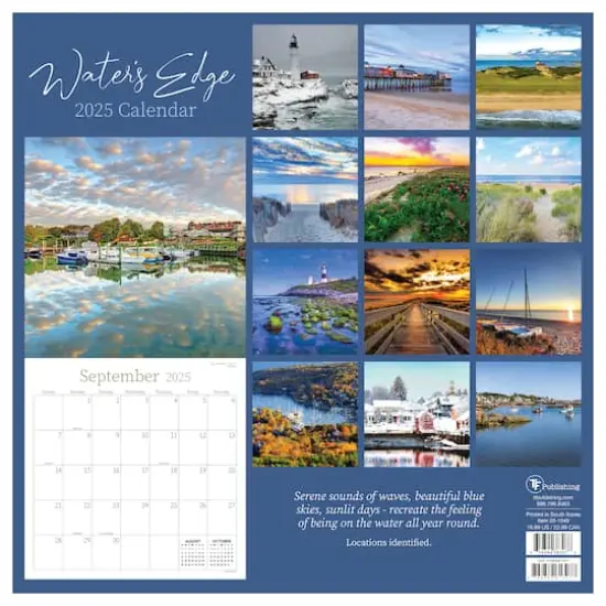 TF Publishing 2025 Water's Edge Wall Calendar {3}