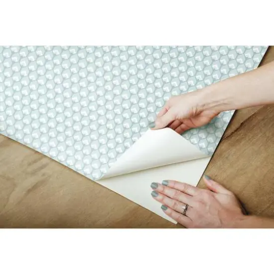 RoomMates 3D Petite Hexagons Peel & Stick Wallpaper Blue {11}