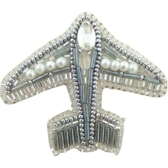 Crystal Art Beadwork Aircraft Brooch Kit {1}