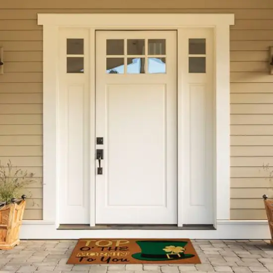 DII&reg; Glitter Top O' The Mornin' To You Doormat {3}