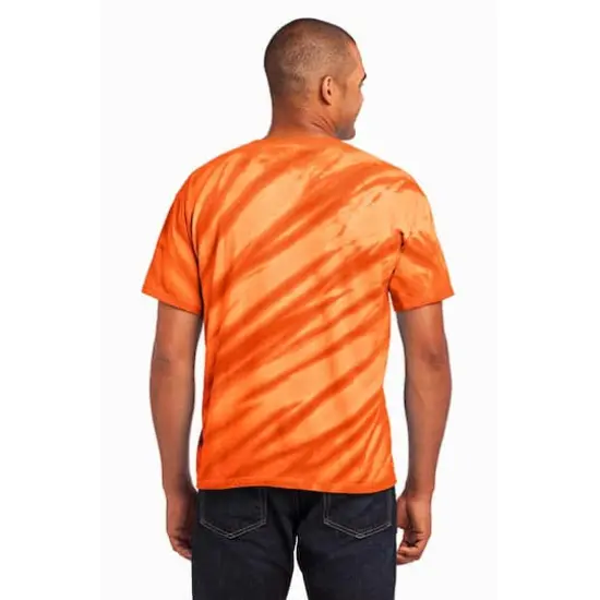 Port & Company&reg; Tiger Stripe Tie-Dye T-Shirt Orange {6}