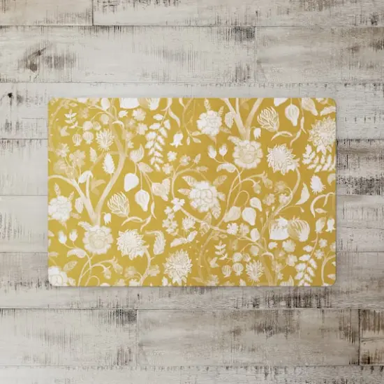 Marigold Flowers Floor Mat {3}