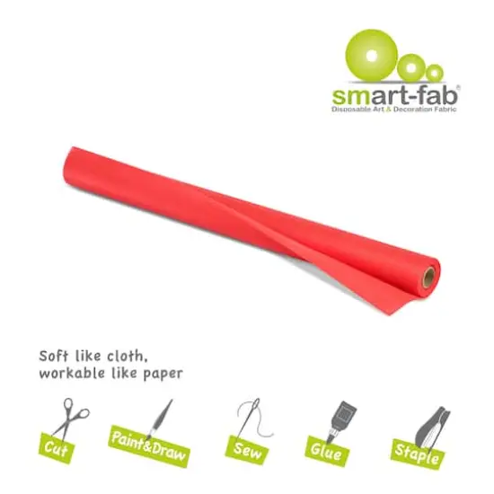 Smart-Fab® 24" x 18" Art & Decoration Fabric Roll, 3ct. Red {5}