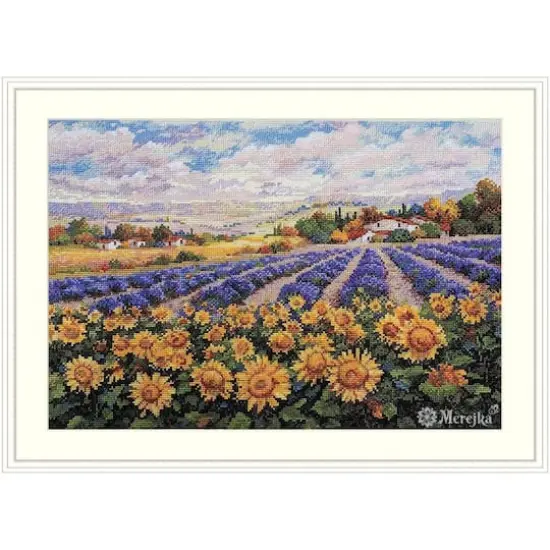 Merejka Fields of Lavender & Sunflowers Counted Cross Stitch Kit {1}