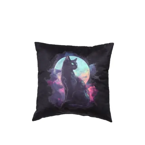 17" x 17" Cat with Moon Softline Pillow by Ashland&reg; {1}