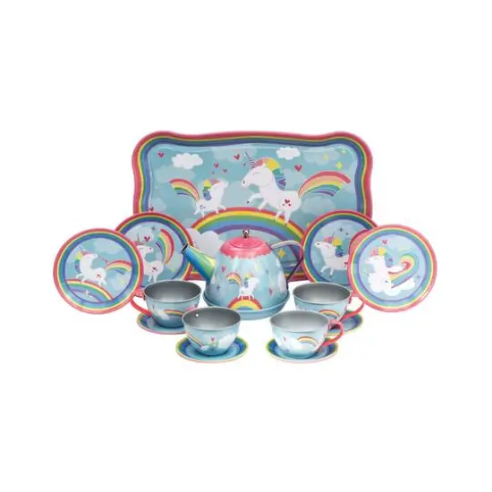 Schylling Unicorn Tin Tea Set {1}