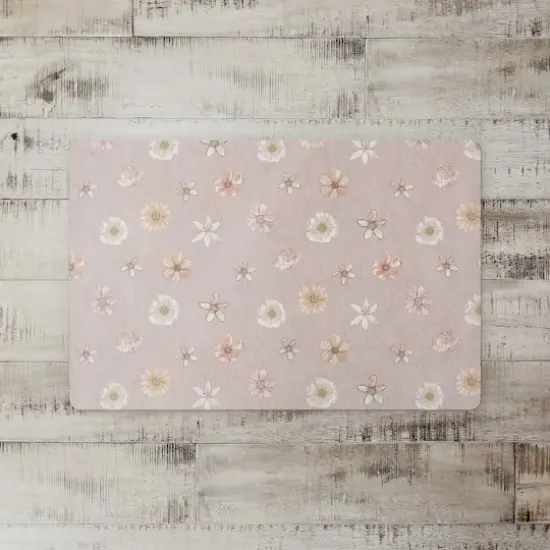 Florals Floor Mat Blush {3}