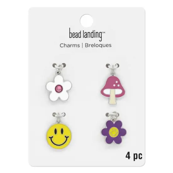 Enamel Flower, Smile & Mushroom Charm Mix by Bead Landing&trade; {4}